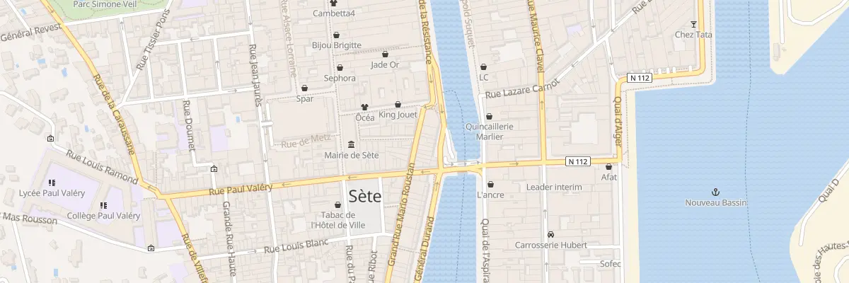 Plan du 7 Rue Grand Rue Mario Roustan à Sète