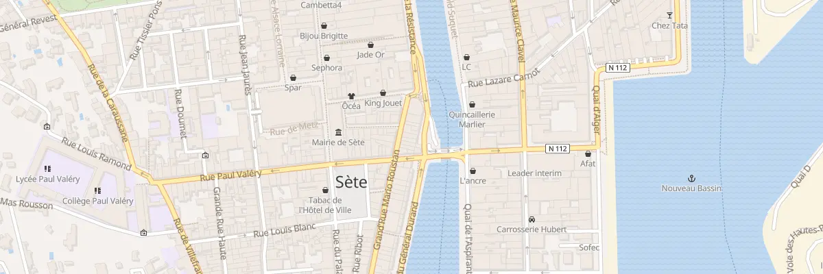 Plan du 11 Rue Grand Rue Mario Roustan à Sète