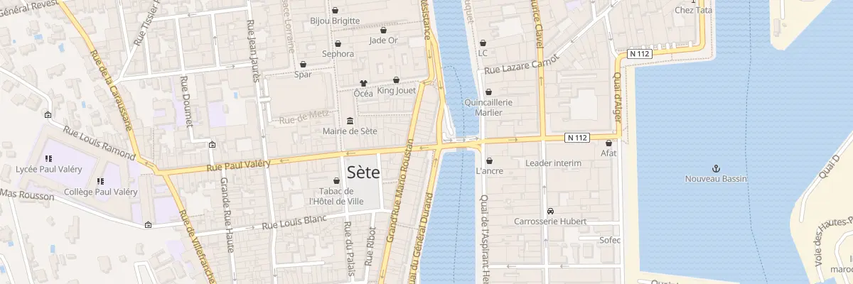 Plan du 2 Rue Paul Valéry à Sète