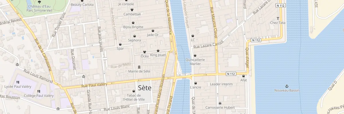 Plan du 1 Rue Grand Rue Mario Roustan à Sète