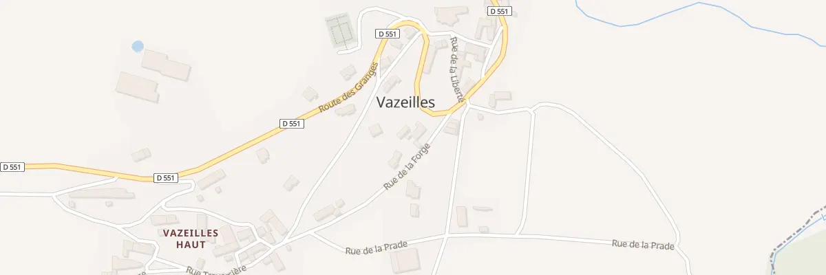Plan du 1 Rte des Granges à Vazeilles-Limandre