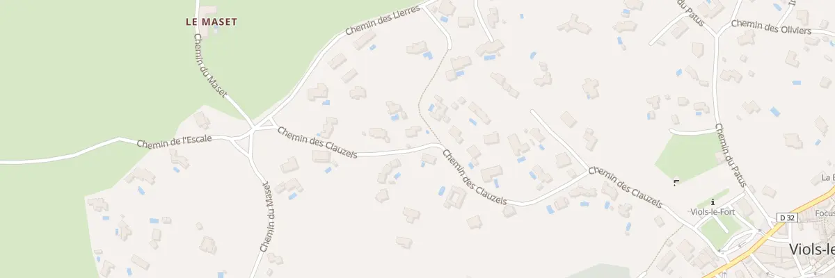 Plan du 446 Che des Clauzels à Viols-le-Fort