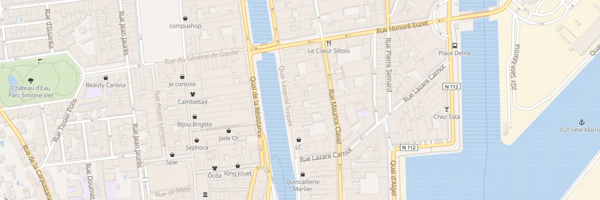 Plan du 10 Quai Léopold Suquet à Sète