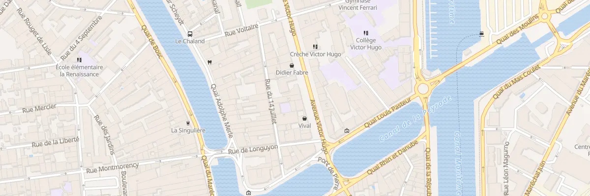 Plan du 7 Av Victor Hugo à Sète