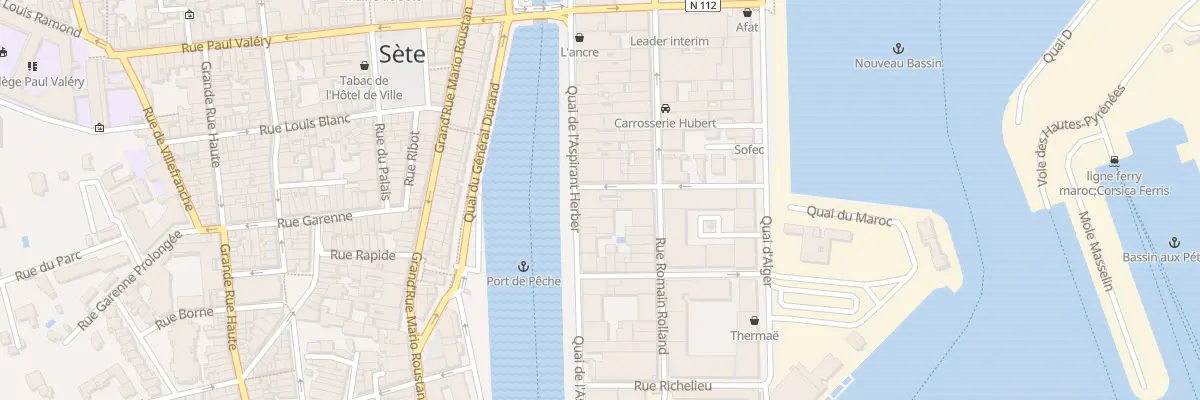 Plan du 13 Quai Aspirant Herber à Sète
