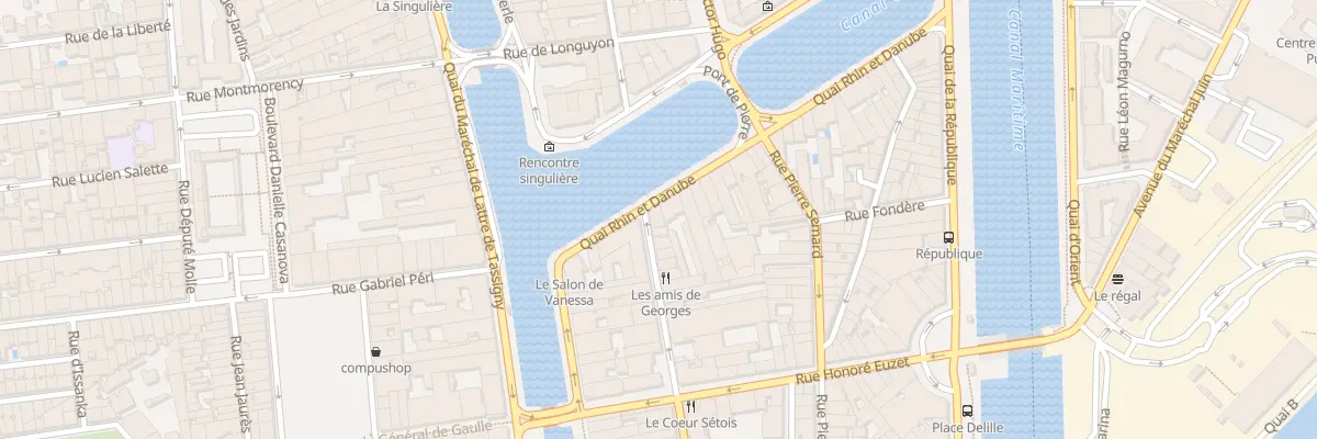 Plan du 2B Quai Rhin et Danube à Sète