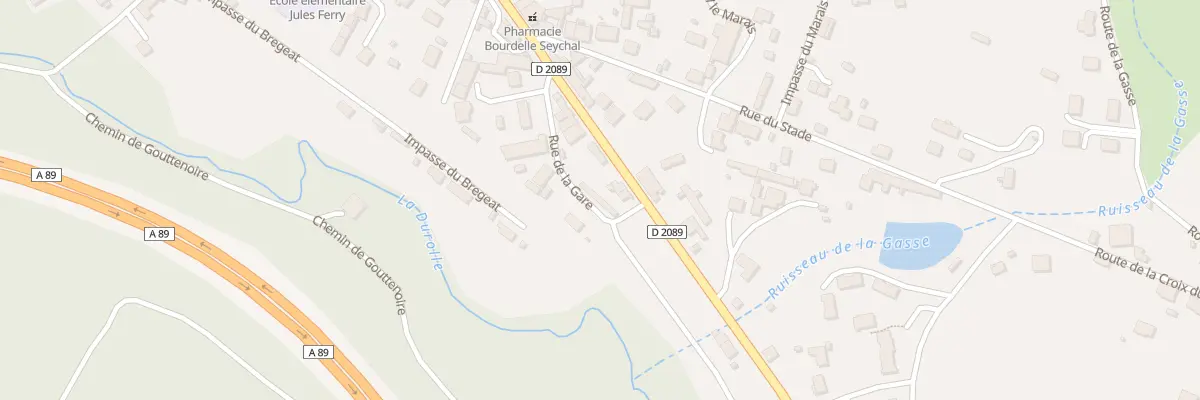Plan du 9002 Rue de la Gare à Chabreloche