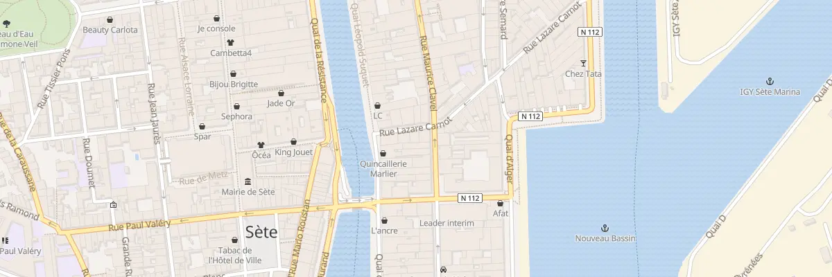 Plan du 6 Rue Lazare Carnot à Sète