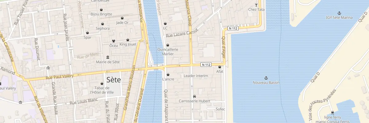 Plan du 12 Rue Romain Rolland à Sète