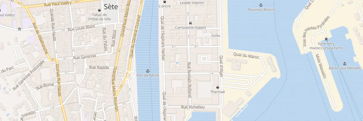 Plan du 50 Rue Romain Rolland à Sète