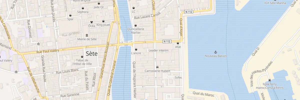 Plan du 16 Rue Romain Rolland à Sète
