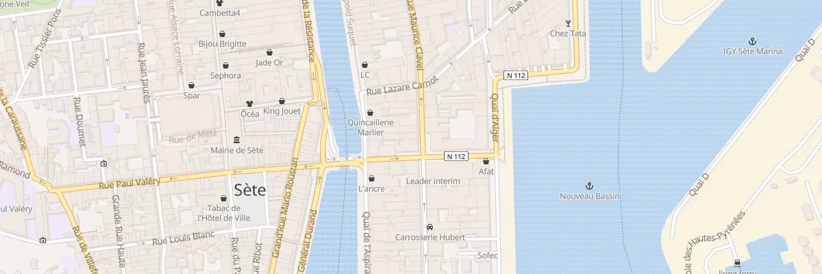 Plan du 10 Rue Romain Rolland à Sète