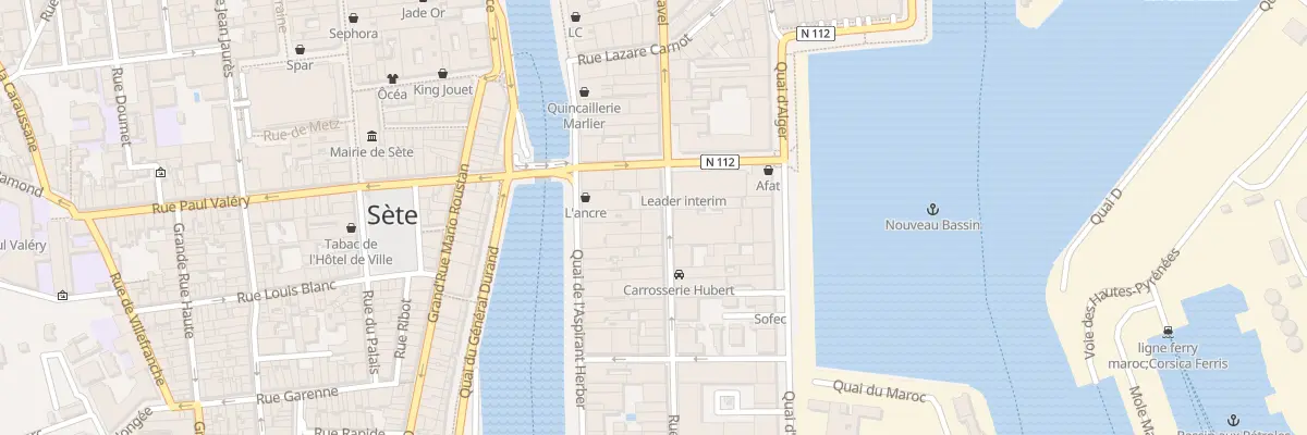 Plan du 18 Rue Romain Rolland à Sète