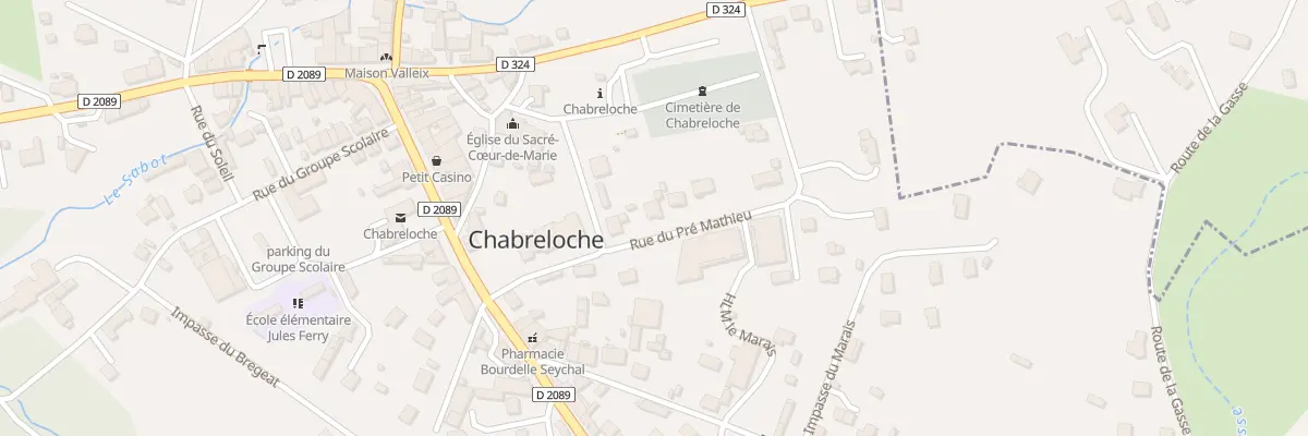 Plan du 262 Rue du pré Mathieu à Chabreloche