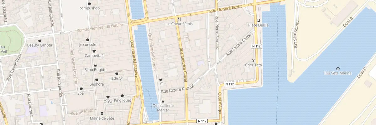 Plan du 10 Rue Maurice Clavel à Sète