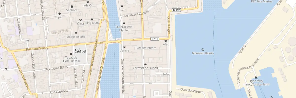 Plan du 15 Rue Romain Rolland à Sète