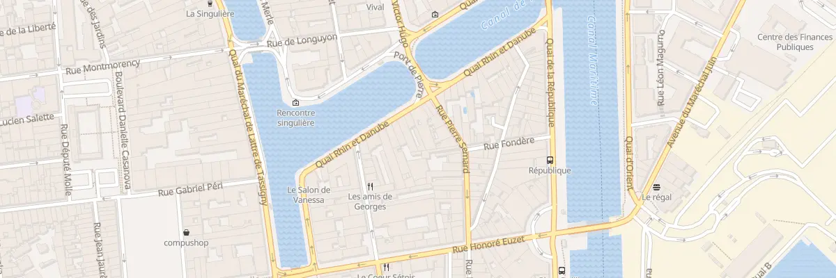Plan du 8 Quai Rhin et Danube à Sète