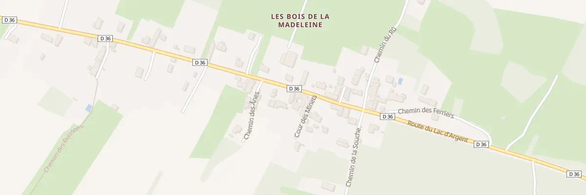 Plan des Bois de la Madeleine à Vézelay