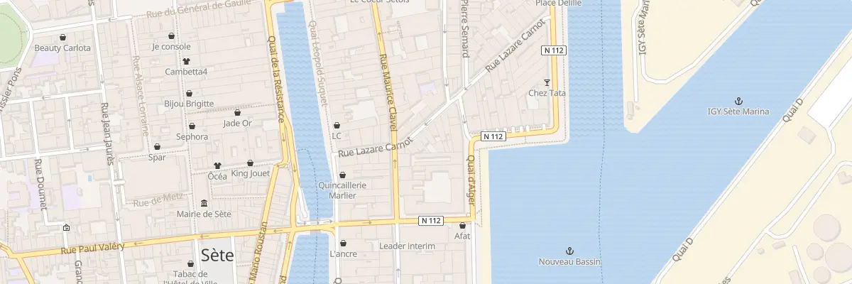 Plan du 16 Rue Lazare Carnot à Sète