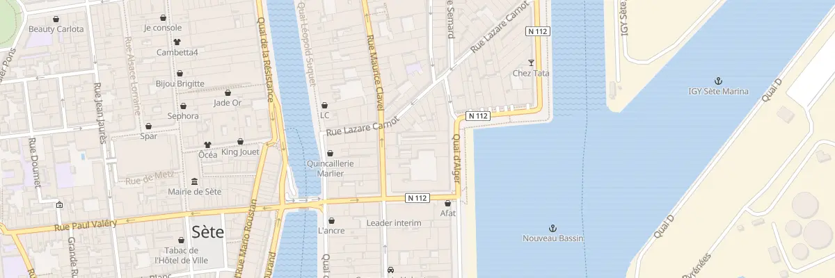 Plan du 1 Rue Romain Rolland à Sète
