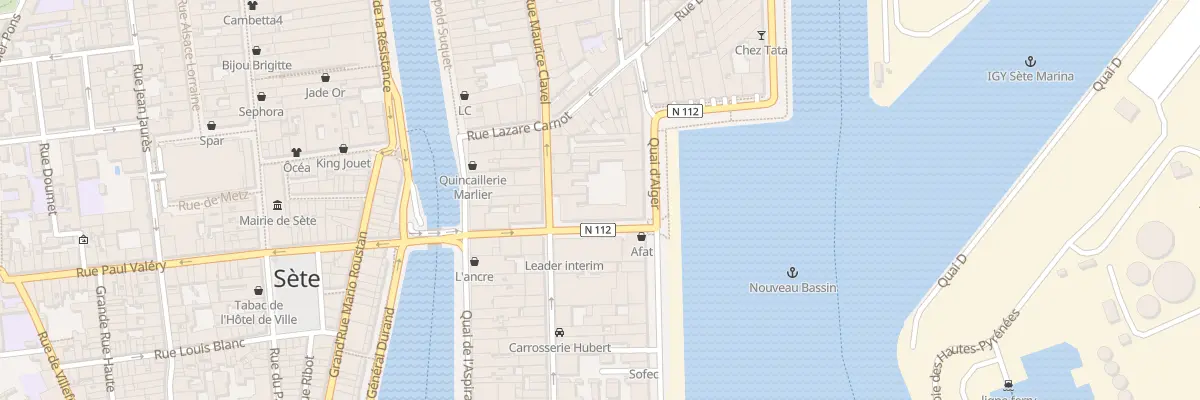 Plan du 9 Rue Romain Rolland à Sète