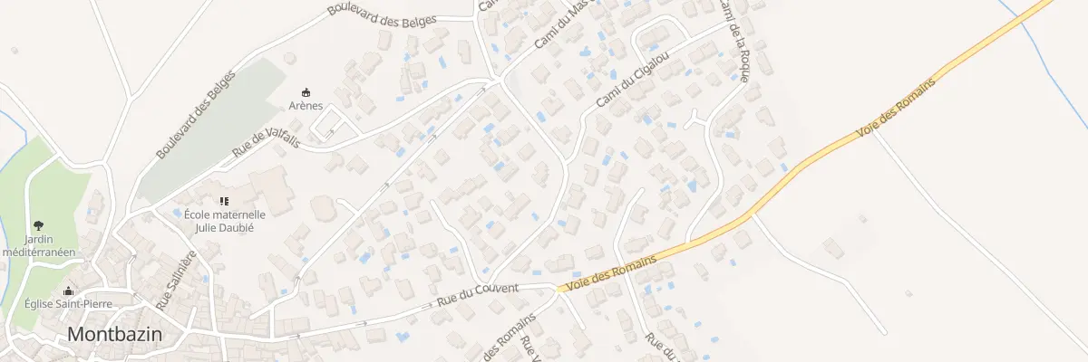 Plan du 9 Rue des Courbes à Montbazin