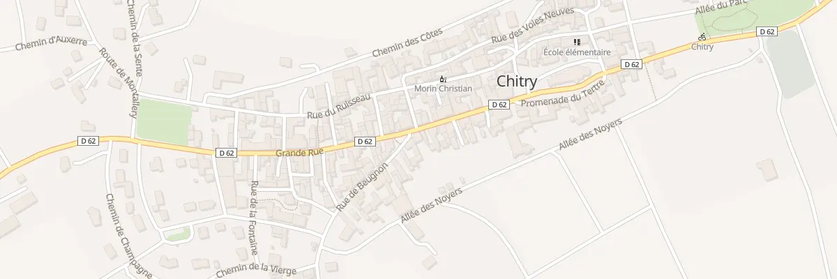 Plan du 1 Rue de Beugnon à Chitry