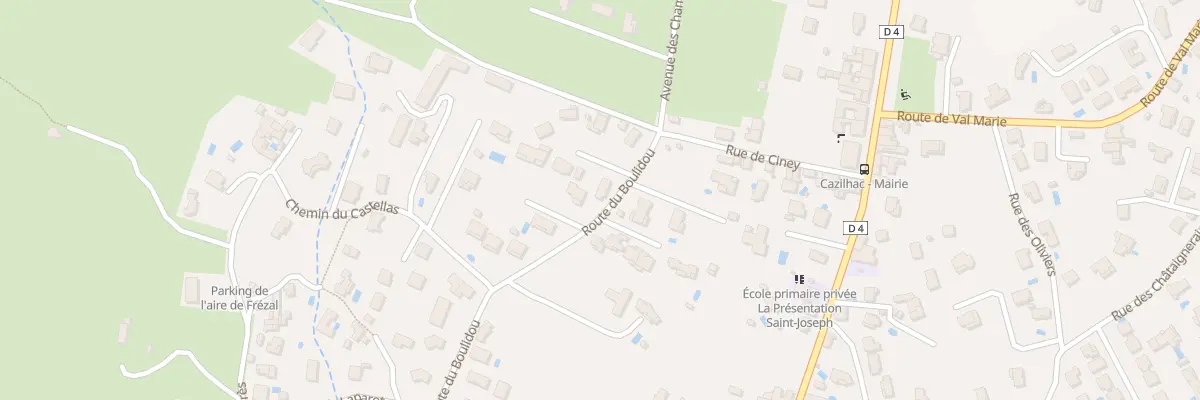 Plan du 68 Rte du Boulidou à Cazilhac