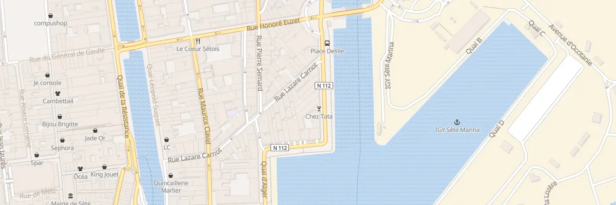 Plan du 3B Quai de la République à Sète