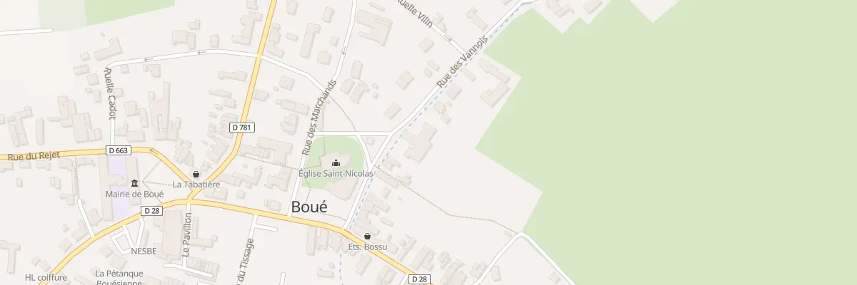Plan du 20 Rue des Vannois à Boué