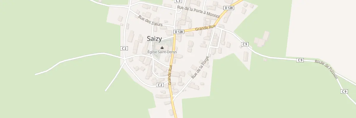 Plan du 14 Grande Rue à Saizy