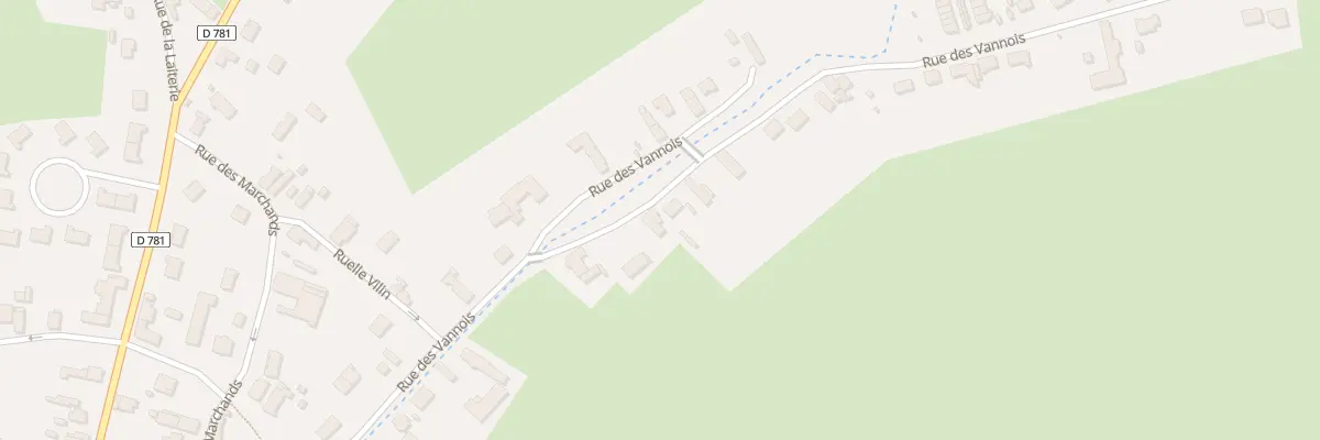 Plan du 38 Rue des Vannois à Boué