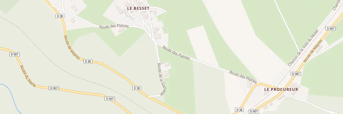 Plan du 5102A Le Besset à Mayres