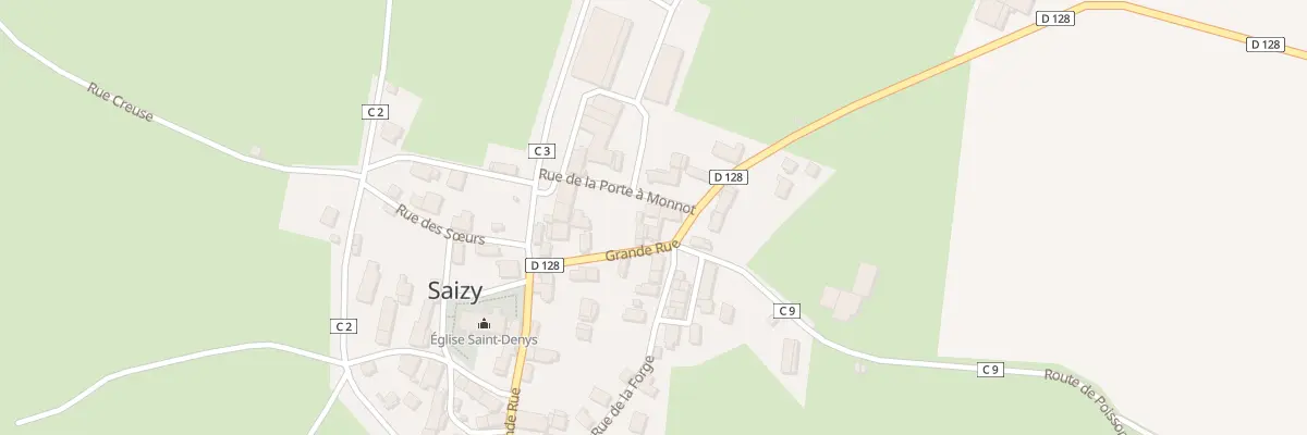 Plan du 2 Rue Porte A Monnot à Saizy