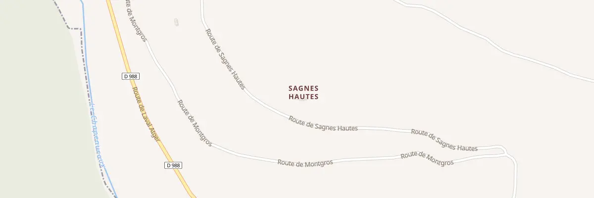 Plan du 400 Rte de Sagnes Hautes à Saint Bonnet-Laval