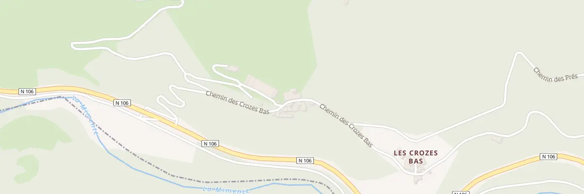 Plan du 906 Che des Crozes bas à Cassagnas