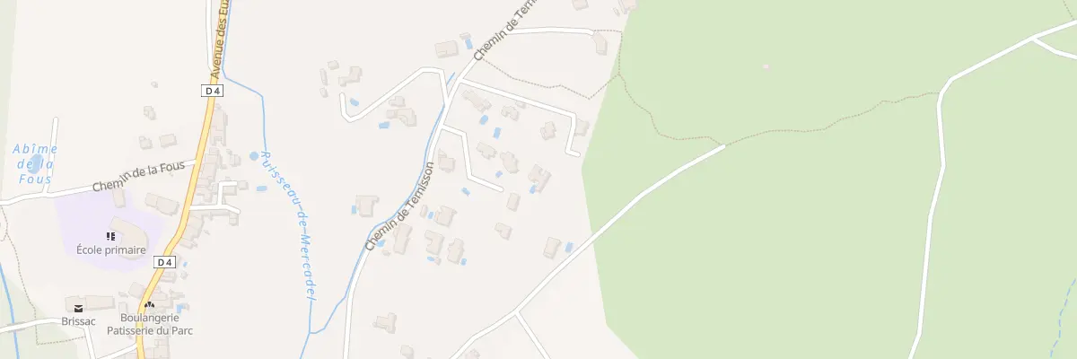 Plan du 264 Che de Ternisson à Brissac