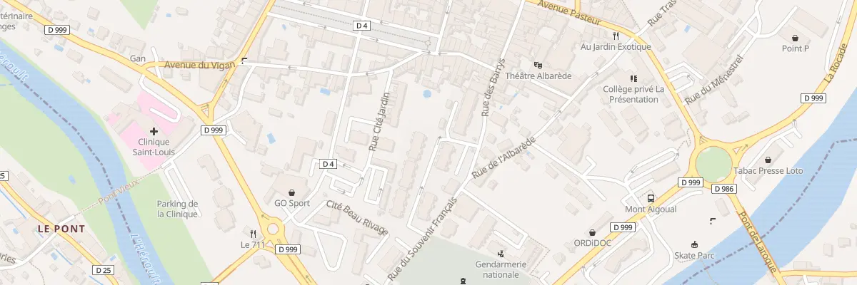 Plan du 16 Rue du Souvenir Français à Ganges