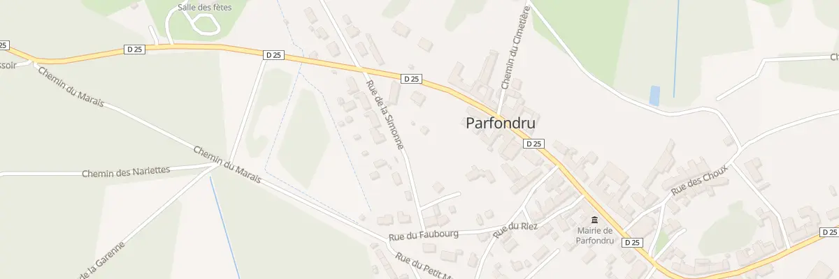 Plan du 3 Rue de la Simonne à Parfondru