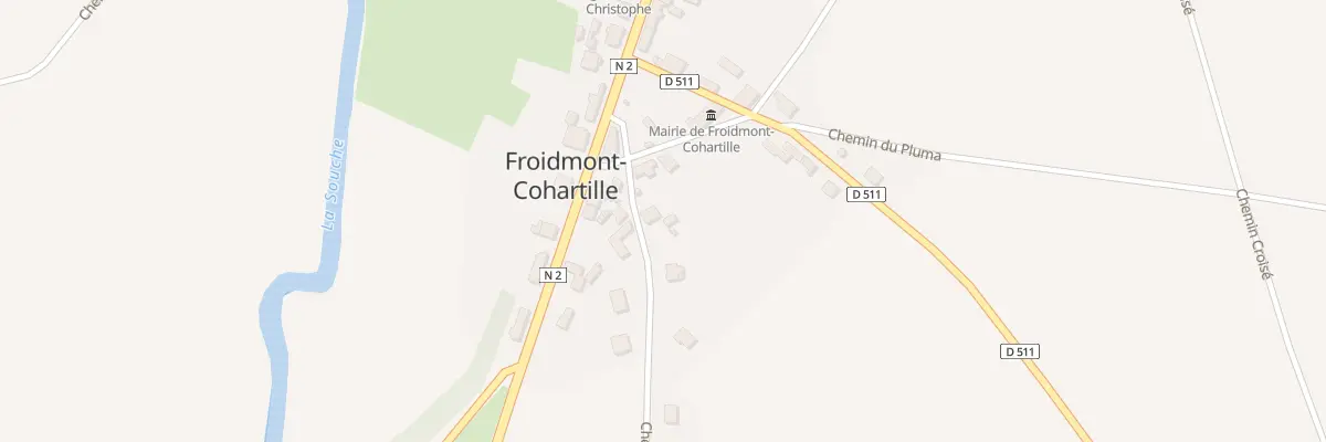 Plan du 1 Rue des Bruyères à Froidmont-Cohartille
