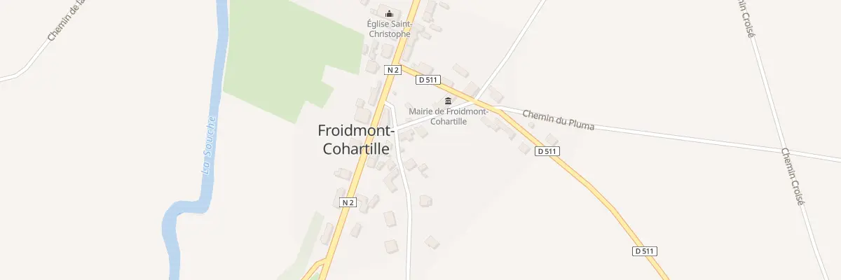 Plan du 2 Rue de Grandlup à Froidmont-Cohartille