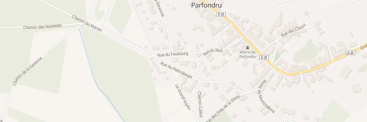 Plan du 3 Rue du Petit Marais à Parfondru