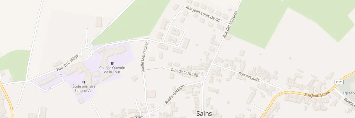 Plan du 12 Rue de la Hurée à Sains-Richaumont