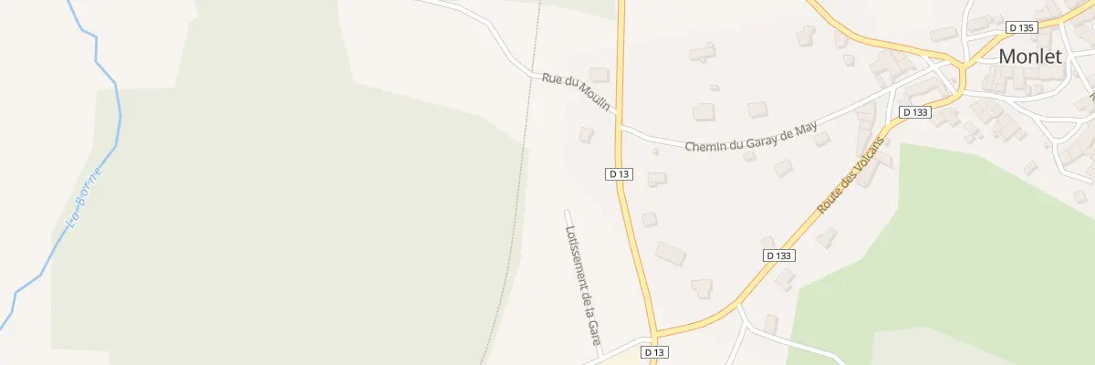 Plan de La Gare à Monlet