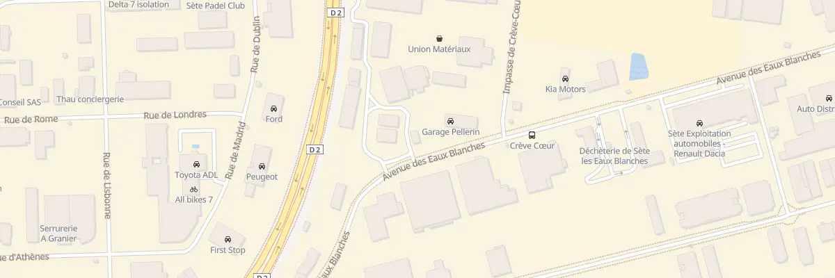 Plan du 9101 Av des Eaux Blanches à Sète