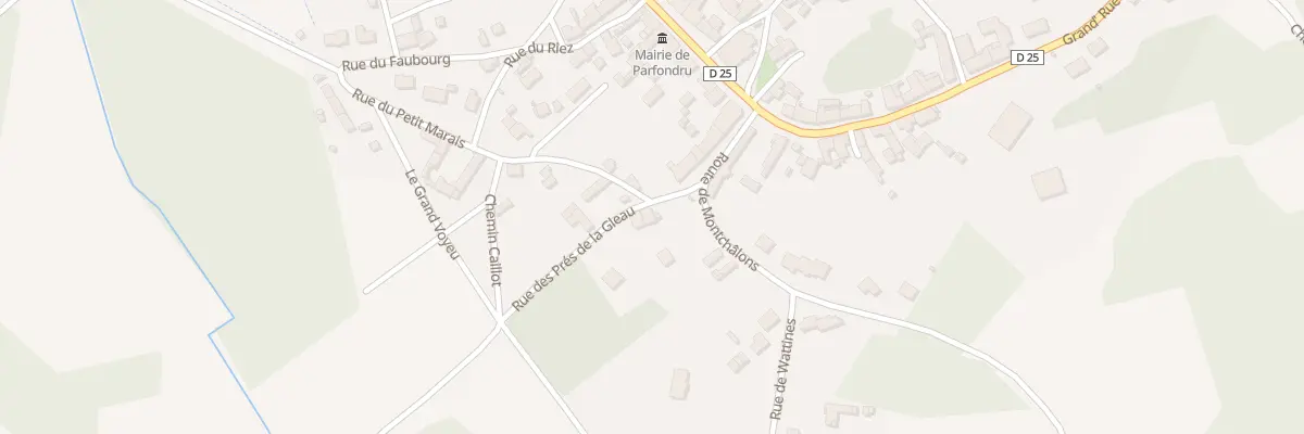 Plan du 1 Rue des Prés de la Gleau à Parfondru