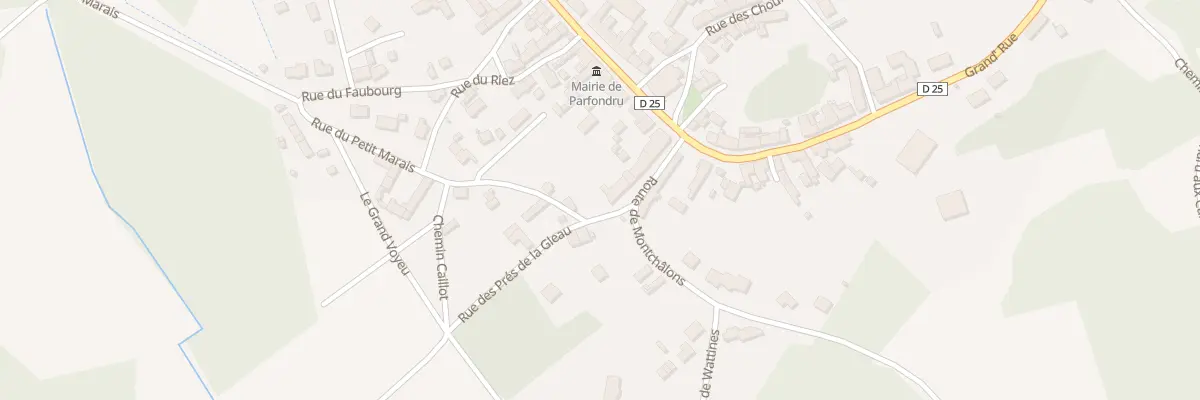 Plan du 7 Rue du Petit Marais à Parfondru