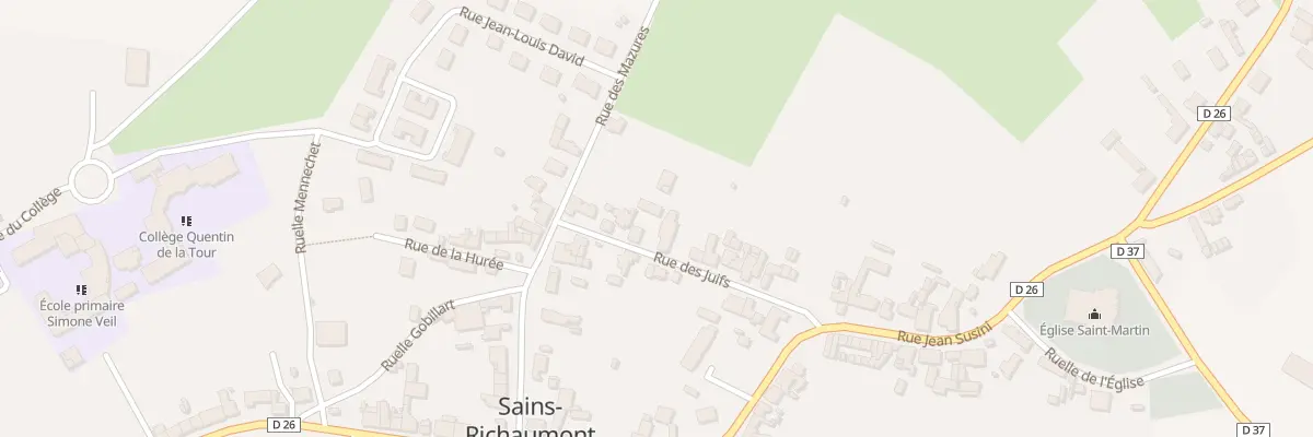 Plan du 5 Rue des Juifs à Sains-Richaumont
