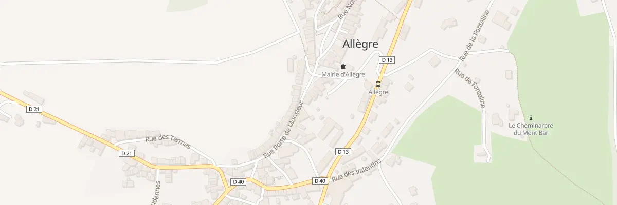 Plan du 13 Rue Porte de Monsieur à Allègre