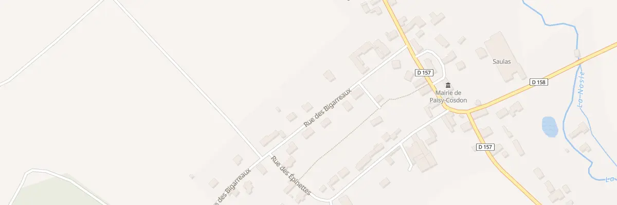 Plan du 6 Rue des Bigarreaux à Paisy-Cosdon